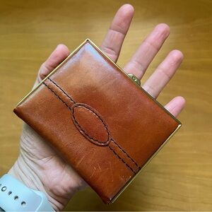 Vintage leather coin purse from West Germany
